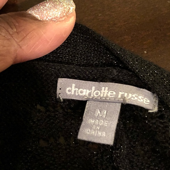 Charlotte Russe Silver Shimmer Cardigan💎💎 - Picture 6 of 8